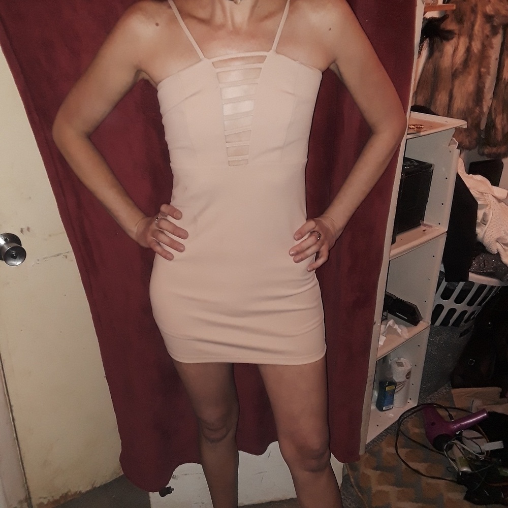 Tan mini dress